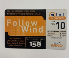 Ricarica Telefonica Cellulare Wind Mini Follow Euro 10 Vintage 2005