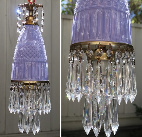 Lampadario vintage lavanda