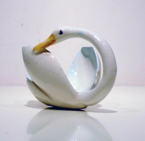 Cigno posacenere porcellana