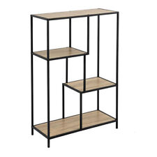 Mobile,Scaffale Libreria Design Industriale con 4 Ripiani L77xL33xH114 cm