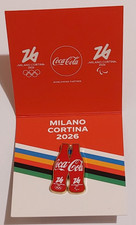 spilla Coca-Cola Milano-Cortina 2026 con card di presentazione