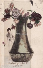 SURREALISMO -RISQUE Fioriera, ragazza mezza nuda 1905