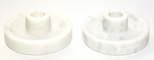 Lotto 2 portacandele Soglia Studio McGee 1,5" x 4" Marmo Bianco Pietra Conica