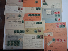 Italia n. 17 pezzi con affrancature  periodo primo di Repubblica 5% del catalogo