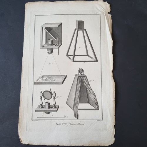 Incisione enciclopedia caméra - incisione,
