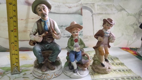 Tre statuine ceramica - statuine,