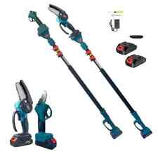 Kit Potatura Mini Motosega 6" + Forbice Cesoia a Batteria con Asta Telescopica