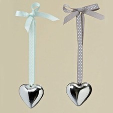 Cuore Argento con Nastro