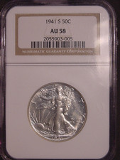 1941-S WALKING LIBERTY HALF