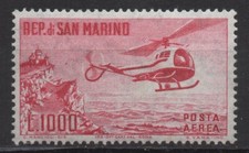 San Marino 1961 - Posta Aerea - Elicottero 1000 L. - Nuovo Gomma Integra - MNH**