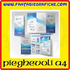 VOLANTINI PIEGHEVOLI brochure depliant FLYER CARTA PATINATA 130gr FLYER