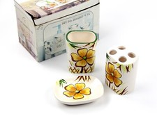 Set da Bagno - 3 pezzi - Portasapone - Articoli e Accessori Bagno - Ceramica