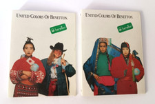 ♥ 2 QUADERNI AD ANELLI UNITED COLORS OF BENETTON VINTAGE FOTO O. TOSCANI Z08