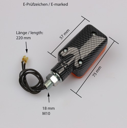 Mini lampeggiatore moto carbon - moto,