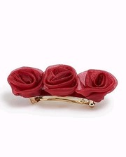 Crew organza rose barrette - organza,