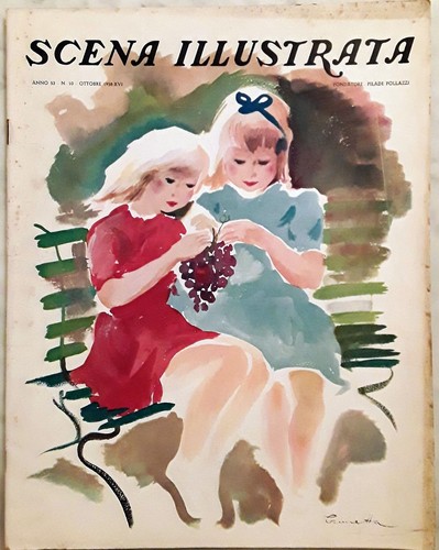 Scena illustrata anno 1938 - scena,