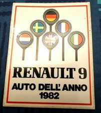 ADESIVO STICKER PUBBLICITA RENAULT 9 AUTO DELL'ANNO 1982 ORIGINALE