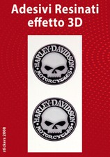 2 Adesivi 3D Resinati HARLEY-DAVIDSON Motorcycles - diametro 30mm