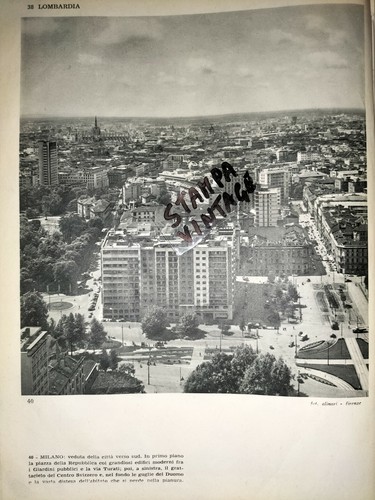 Stampa 1956 milano piazza - milano,