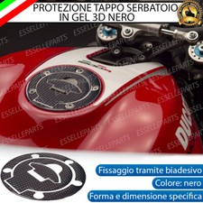 ADESIVO 3D NERO PROTEZIONE TAPPO SERBATOIO PER DUCATI MONSTER 750 (2002) I.E.