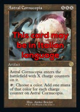 MTG ASTRAL CORNUCOPIA 5 EXC - CORNUCOPIA ASTRALE - BRR IT - MAGIC