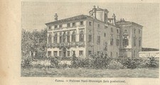 Stampa antica CANDA Villa Nani