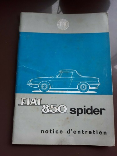 Fiat 850 spider notice - spider,