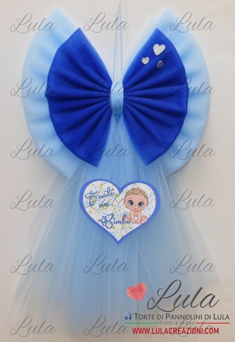 Fiocco nascita tulle - nascita, in