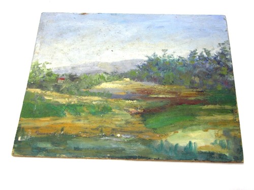 Antico quadro olio - , su