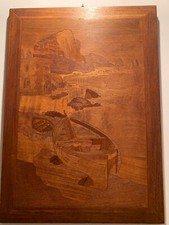 Quadro ligneo a vero intarsio