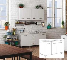Mobile Lavello Cucina Sottolavello 120x50x85h cm Bianco BFS120KIT AZUR LINE