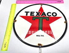 Insegna porcellana texaco - insegna,