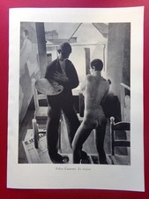 Stampa del 1929 Quadro di Felice Casorati La Lezione