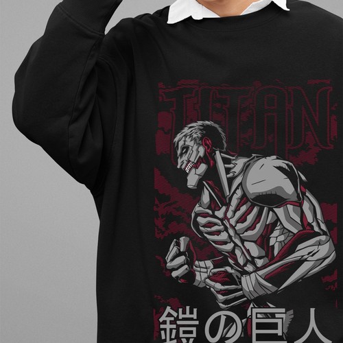 Felpa attack titan maglione - felpa, on