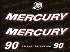 Adesivi motore marino fuoribordo mercury 90 cv optimax gommone barca stickers 
