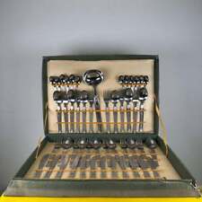 servizio di posate vintage per 12 persone in acciaio inox