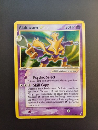 Pokemon eng alakazam gold star - pokemon,