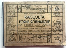 RAIMONDI RACCOLTA FORME SCHEMATICHE DISEGNO LAVAGNA TREVISINI 1936 scuola