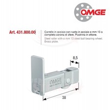 Carrello acciaio ruota ø13 - acciaio,