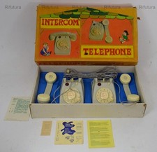INGAP Scatola Telefoni Giocattolo INTERCOM TELEPHONE Vintage'60 Old Toy Box-1CH