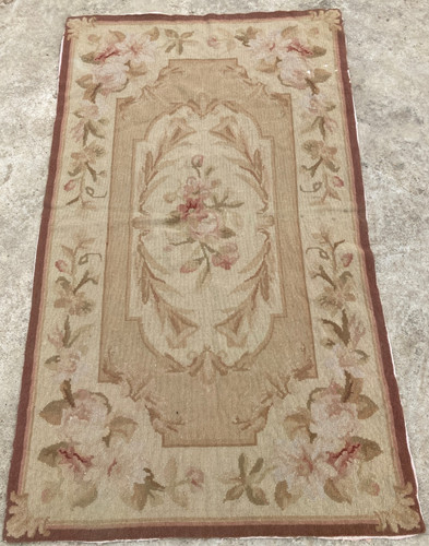 Tappeto vintage aubusson fatto - tappeto,
