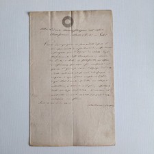 1852 Scrittura Manoscritta Su