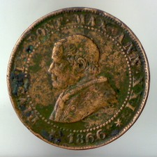 STATO PONTIFICIO Roma 1 soldo  1866  XXI 