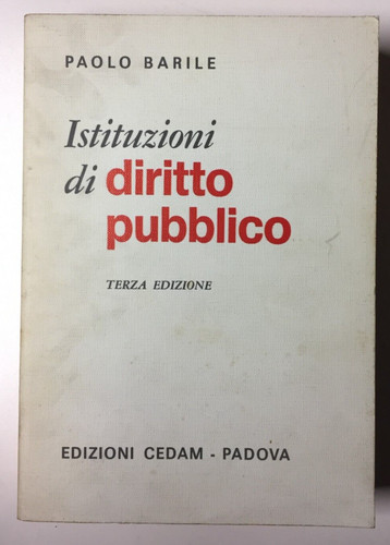 Paolo barile istituzioni di - barile,