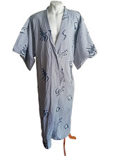 Uomo Kimono Originale Giapponese Yukata Pigiama Cotone Accappatoio abito size  L