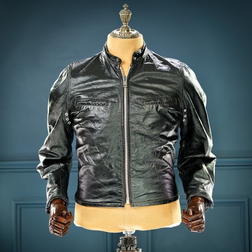 Giacca pelle moto biker - ,