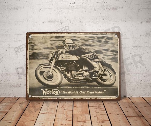 Plaque métal vintage norton - vintage,