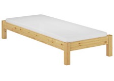 Solido letto con materasso 90x200 su doghe rigide curve in Betulla 60.35-09FLM
