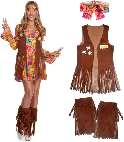 Costume hippie donna vestito - costume,