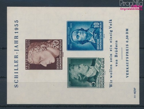 Francobolli ddr 1955 block - mi,